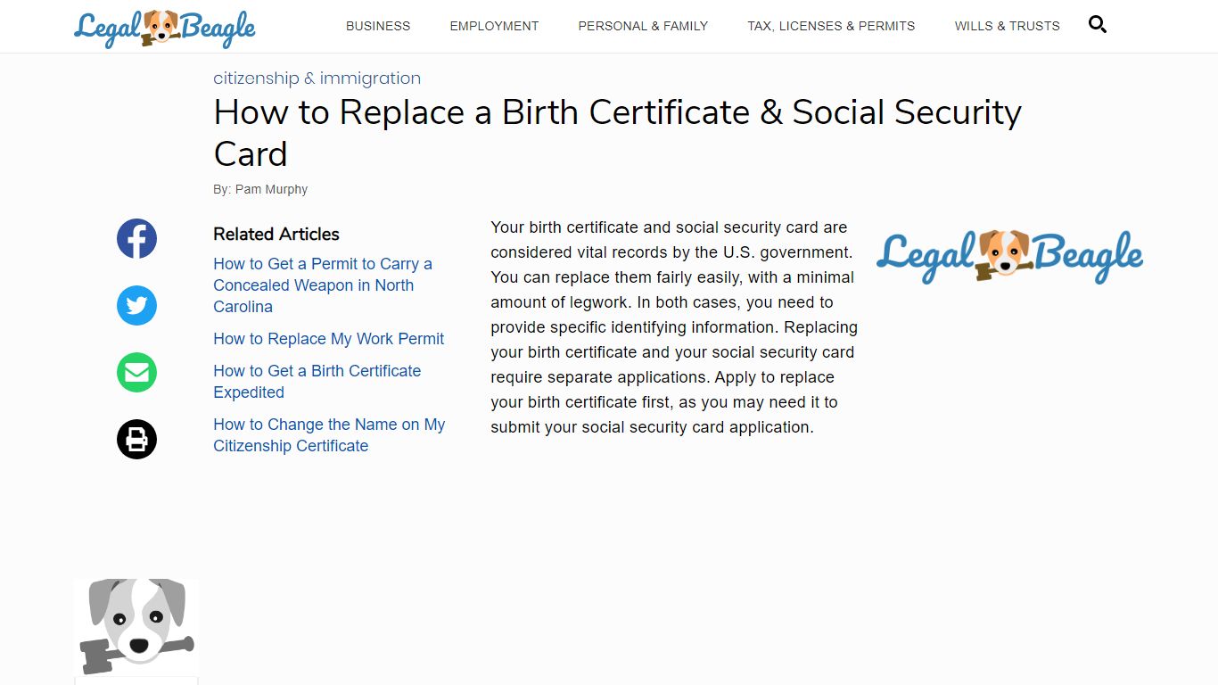 How to Replace a Birth Certificate & Social Security Card